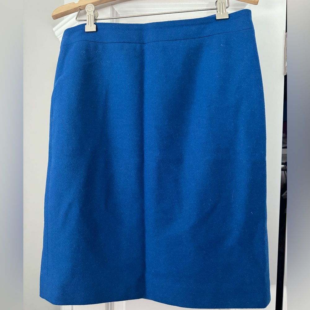J.Crew Blue Wool lined skirt